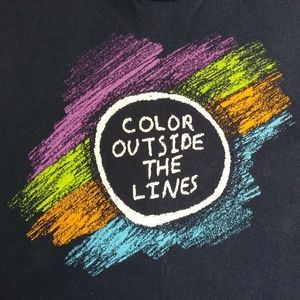 NOVELTY T-SHIRT Color Outside Lines